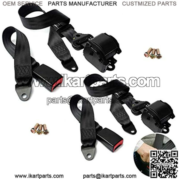 3 Point Universal Car safety belt Adjustable safety strap for Club Golf Cart,Truck,Go Kart, Van, VR,UTV 2 Sets