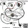 Complete Wiring Harness kit Wire Loom Electrics Stator Coil CDI for ATV Quad 4 Four Wheelers 150CC 200CC 250CC Go Kart Dirt Pit Bikes