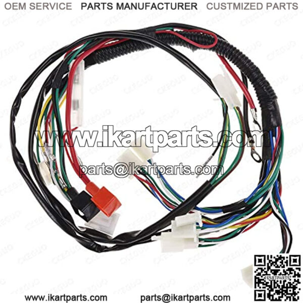 Wire Harness Kit Complete Electrics Stator Coil CDI Wiring Harness Solenoid Relay Spark Plug for ATV Quad 50cc 70cc 110cc 125cc 4 Stroke Go Kart Dirt Pit Bikes - Image 5