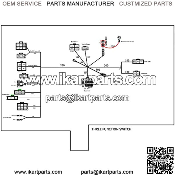 Complete Electrics Stator Coil CDI Quad Wiring Harness Solenoid Relay Spark Plug for 4 Wheelers Stroke ATV 50cc 70cc 90cc 110cc 125cc Pit Quad Dirt Buggy Bike Go Kart Parts by AUTOMOTIVE - Image 4