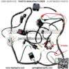 Wiring Harness kit Wire loom | Complete Electrics Stator Coil CDI for 150cc-300cc ATV QUAD 4 Four wheelers Go Kart Dirt Pit bikes (2 fixing holes) - Image 2