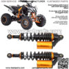 Motorcycle Shock Absorber, 1 Pair 13.39 inch Shock Absorbers Front Rear Suspension Damper Suspension Spring with Air Pocket Universal for ATV Motorcycle Gokart - Image 4