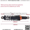 270mm 10.63"-290mm 11.42" Motorcycle Rear Shock Absorber for Pit Dirt Bike Quad ATV Go Kart Buggy Honda Suzuki Yamaha Kawasaki Motorcycle (290mm) - Image 5