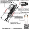320mm 2Pcs Rear Motorcycle Shock Absorbers Suspension Eye to Clevis Universal for Kawasaki Honda Yamaha Suzuki Black & Gold,+ - Image 2