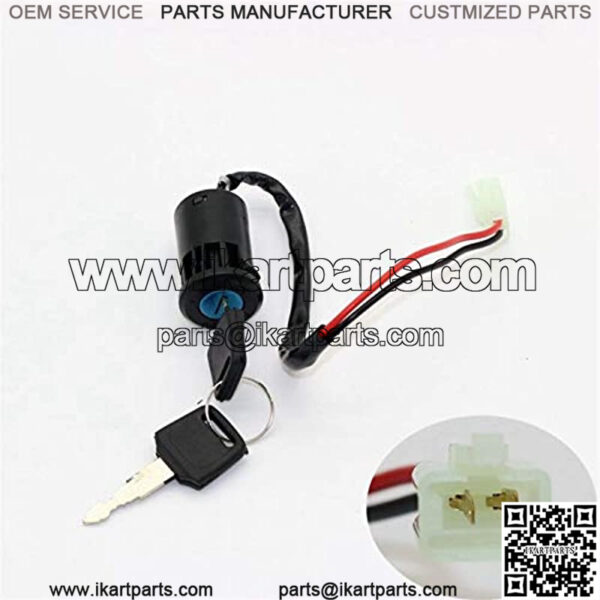 1 Set Universal Ignition Key Switch 2 Wires Ignition Keys Start Switch Lock Key Compatible with ATV Compatible with Go Kart Compatible with Scooter Compatible with Motorcycle Etc 2020 - Image 2