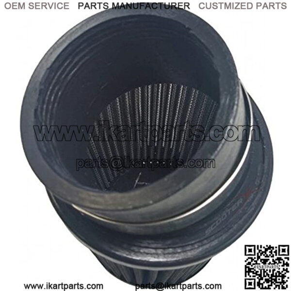 High performance 2.5" Cone Air Filter for Go Karts and ATV's, Fits Any Engine with 2.5" Intake [4243] - Image 3