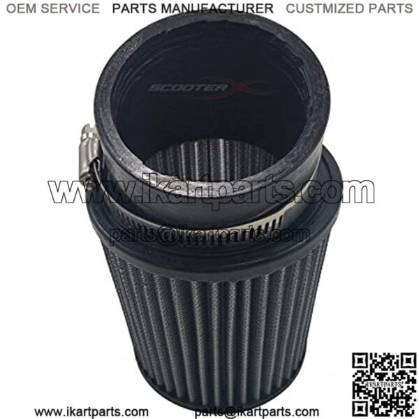 High performance 2.5" Cone Air Filter for Go Karts and ATV's, Fits Any Engine with 2.5" Intake [4243] - Image 4