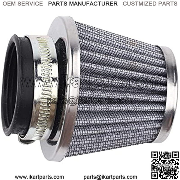 GY6 42mm Clamp-On Air Filter Pod Compatible With GY6 125CC Taotao 150CC Air Intake Dirt Bike CB/CG 200CC 250CC Yerf dog Go Kart Parts (Pack of 3) - Image 5