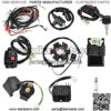 Complete Wiring Harness kit Electrics Wire Loom Assembly with Full Copper Wire Stator CDI regulator ignition switch, ATV switch For 4-Stroke GY6 125cc 150cc Pit Bike Scooter ATV Quad Go Kart
