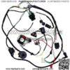 Full Wiring Harness Loom kit CDI Coil Magneto Kick Start Engine for 50cc 70cc 90cc 110cc 125cc ATV Quad Bike Buggy Go Kart Pit Dirt Bikes