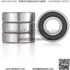 Donepart Bearings 5/8" IDx 1-3/8" ODx .433" Thick 99502H-2RS Double Rubber Sealed Bearings for Go Kart, Mini Bikes, Lawn Mower, Wheels (4 Pack)