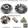 Complete Variator Kits for Gy6 125cc/150cc 152QMI/157QMJ Engine, Drive Wheel Assy Performance 14 Gram Rollers CVT Front Clutch for Scooter Atv and Gokart (GY6 125/150)