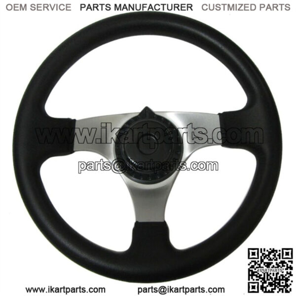 12" Steering Wheel w/ Cap for Go Kart ASW Carter Hammerhead Trailmaster Parts