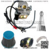 150cc Carburetor Compatible with GY6 4 Stroke Engines Electric Choke Motorcycle Scooter 152QMJ 157QMI with Air Filter Intake Manifold with Cleaning Brushes