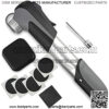 Mini Bike Pump & Glueless Puncture Repair Kit - Presta & Schrader Bicycle Pump - 120 PSI Tire Pump for Road & MTB - No Valve Changing Needed
