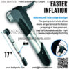 Mini Bike Pump & Glueless Puncture Repair Kit - Presta & Schrader Bicycle Pump - 120 PSI Tire Pump for Road & MTB - No Valve Changing Needed - Image 4
