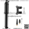 Portable Mini Bike Pump, Mini Bicycle Tire Pump for Road, Mountain and BMX Bikes, High Pressure 110 PSI - Image 2