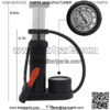 Bike Pump with Pressure Gauge Mini Bike Foot Pump Bicycle Pump Compatible Universal Presta & Schrader Valves,with Tire Repair Kit Bicycle Chainstay Protector - Image 2