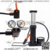 Bike Pump with Pressure Gauge Mini Bike Foot Pump Bicycle Pump Compatible Universal Presta & Schrader Valves,with Tire Repair Kit Bicycle Chainstay Protector - Image 4