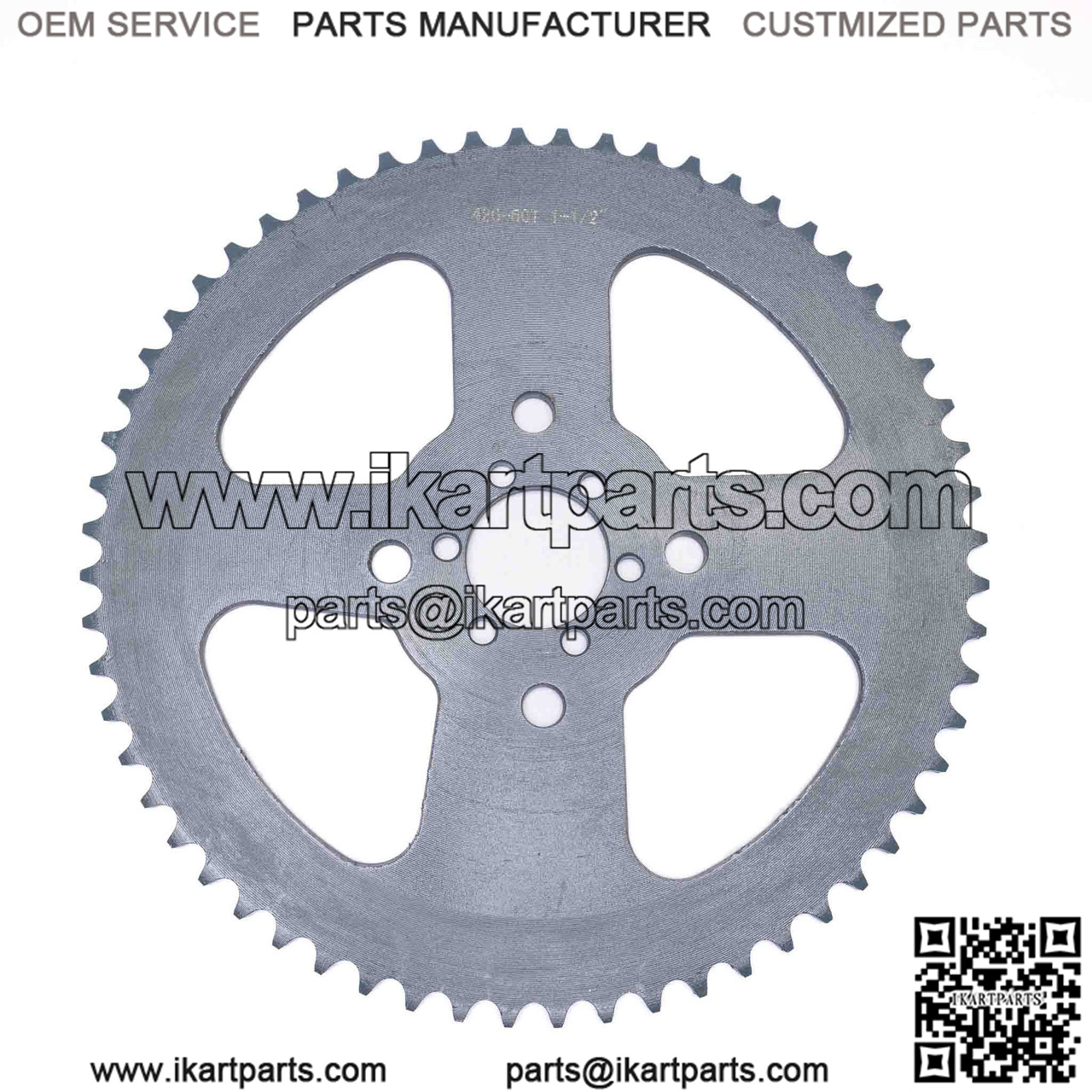 Sprocket, 6 & 4 Hole Pattern Sprocket 60 TOOTH, Storm 200 - Go Kart all ...