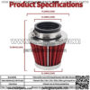 Red 42mm Warehouse Performance Air Filter Pod / 150cc-250cc Motorcycle Scooter ATV Dirt Bike(1pc - Image 3