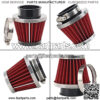 Red 42mm Warehouse Performance Air Filter Pod / 150cc-250cc Motorcycle Scooter ATV Dirt Bike(1pc - Image 5