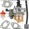 Carb Carburetor with Gaskets Fuel Line Filter for Powersports CT200U Trail 200 Mini bike Twister 80T Go Cart 5.5hp 6.5hp Generator Parts