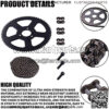 25H 136Links Chain + 68T 68 Tooth Rear Sprocket,fit for 49CC Mini Small Sports Car Pocket Bike 2 Stroke Off-Road Motorcycle Chain Pinion Chain Drive Gear - Image 2