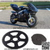 25H 136Links Chain + 68T 68 Tooth Rear Sprocket,fit for 49CC Mini Small Sports Car Pocket Bike 2 Stroke Off-Road Motorcycle Chain Pinion Chain Drive Gear - Image 5