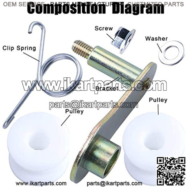 Heavy Duty Chain Roller Tensioner w/Spring 110cc 125cc 140cc Dirt Pit Pro Dirt Bike 4 wheeler White - Image 3