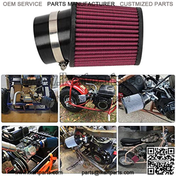 High Performance Upgraded Air Filter adapter Intake Spark Plug Kit for Predator 212cc 6.5 Hp Engine Mini Bike Go Kart Racing Red - Image 5
