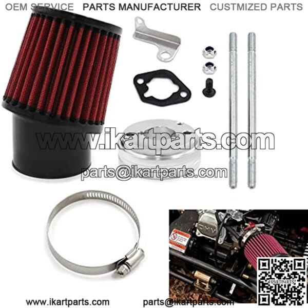 High Performance Air Filter Intake Kit for Go-Karts & Mini Bikes 6.5 HP Honda Clone GX160 GX200 Go Kart Predator 212cc Engine