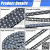 T8F Drive Chain 116 Links for 43cc 47cc 49cc 2-Stroke SSR SX50 Holeshot Coolster SYX Goped MotoTec APC Mini Chopper Super Pocket Dirt Bike 4 Wheeler ATV Quad Scooter Kid Mini Moto Heavy Duty - Image 5