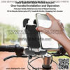 Bicycle Phone Holder, Suitable for Motorcycle, Mountain Bike, Classic Bike, etc., 360   Universal Adjustable Phone Holder, Compatible with Phone Devices Such as iPhone and Android - Image 2