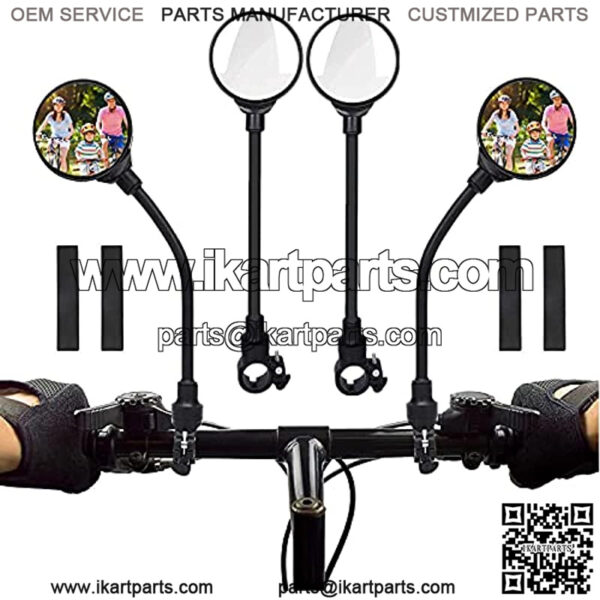 Bike Mirror 2 Pack Handlebar Rear View Mirror 360  Rotatable Shockproof Adjustable Handlebar Bicycle Convex Mirrors for Mountain Road Bike Electric Bicycle Accessories