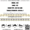 Gold 420 Motorcycle Chain 132 Link Standard Roller Chain with Free Chain Breaker 5 Connecting Master Link for 110cc 125cc Dirt Pit Bike ATV Quad Go Kart Mini Bike - Image 3