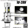 2x H7 LED Motorcycle Headlight Bulb 6000K White Hi/Lo Fog Light Conversion Kit - Image 2