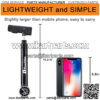 Mini Bike Pump with Gauge, Accurate Inflation Portable Frame Bicycle Pump Compatible with Presta & Schrader Valve, Activated for Road, Mountain and BMX Bikes, High Pressure 100 PSI (Black) - Image 5