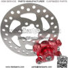 Red Brake Caliper & 120mm(4.72") Disc Rotor Brake for MBX10 MBX11 Moto Rear Mini Bike 47cc 49cc Pocket Bike Goped Scooter Go-Kart Mountain / Sports Bike - Image 2