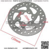 Red Brake Caliper & 120mm(4.72") Disc Rotor Brake for MBX10 MBX11 Moto Rear Mini Bike 47cc 49cc Pocket Bike Goped Scooter Go-Kart Mountain / Sports Bike - Image 4