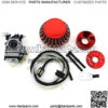 Red Racing 15mm Carburetor + Air Filter + Adapter Vstack + Fuel Hose For 23 33 43cc Big Foot Goped Blade Scooter 47c 49cc Pocket Bike Mini Dirt ATV