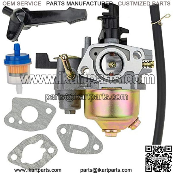 Carb Carburetor with Gaskets Fuel Line Filter for KT196 196cc 5.5HP 6.5HP Go Kart OHV Engine Mini Bike ct 100 u Parts