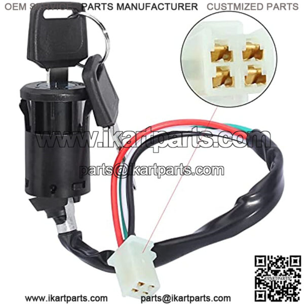 Ignition Key Switch Compatible with ATV Quad Scooter Go Kart Moped Buggy Pocket Mini Dirt Bike 50cc 70cc 90cc 110cc 125cc 150cc 250cc TaoTao Sunl Buyang Roketa Kazuma AIM-EX Chinese 4Pins 4 Pin - Image 3