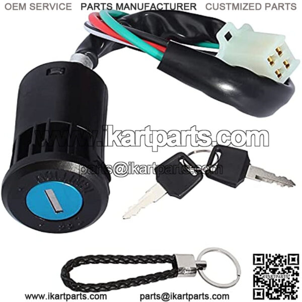 Ignition Key Switch Compatible with ATV Quad Scooter Go Kart Moped Buggy Pocket Mini Dirt Bike 50cc 70cc 90cc 110cc 125cc 150cc 250cc TaoTao Sunl Buyang Roketa Kazuma AIM-EX Chinese 4Pins 4 Pin - Image 5