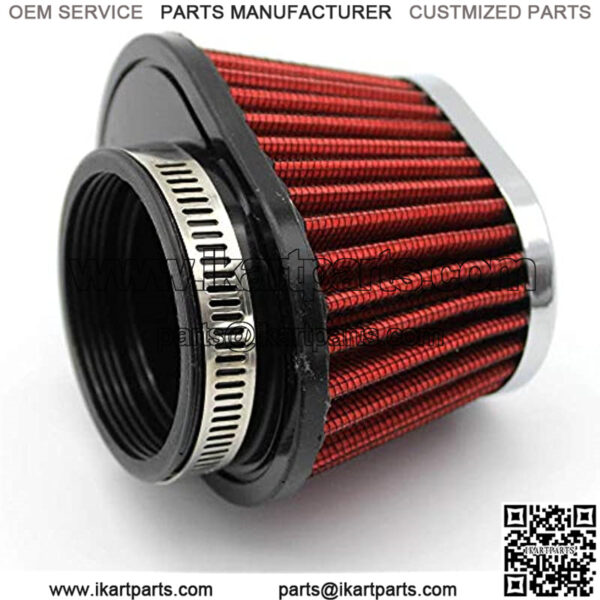High Flow Air Filter 60mm for Motor Car Minibike Cold Air Intake Cone Filter-Red - Image 4