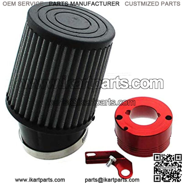 Air Filter Red Adapter For Honda 11Hp 13Hp GX340 GX390 Clone Engine Go Kart Predator 301cc 420cc Golf Carts Mud Boats Lawnmowers Minibikes Powered Paragliders GX270s 13/15hp Chinese OHVs