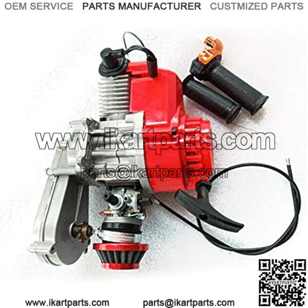 2-stroke Engine, 49CC Motor 2Stroke Engine Air Filter 14mm Carburettor For Pocket/Mini Dirt Bike