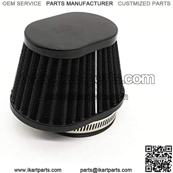 High Flow Air Filter 60mm for Motor Car Minibike Cold Air Intake Cone Filter-Black