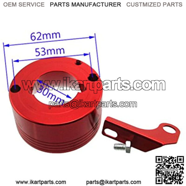 Air Filter & Adapter Kit For 301cc 420cc GX340 GX390 Golf Cart Mud Boats Racing Lawnmower Minibike (Red) - Image 3