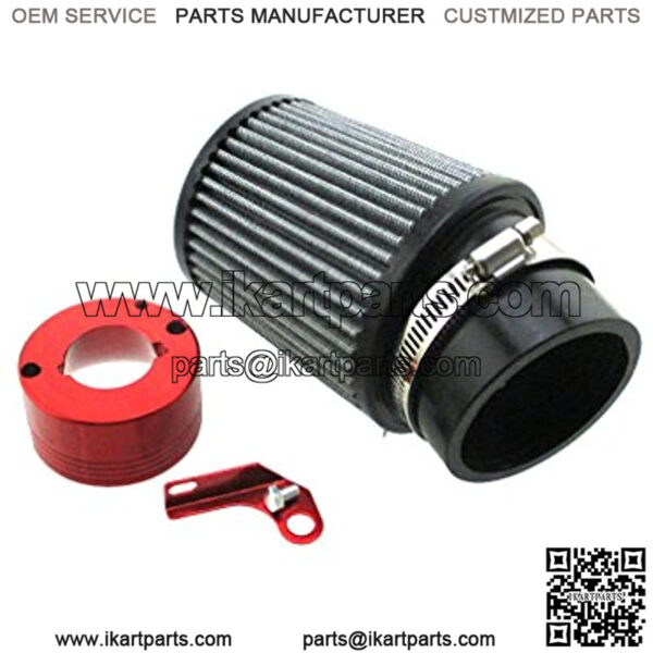 Air Filter & Adapter Kit For 301cc 420cc GX340 GX390 Golf Cart Mud Boats Racing Lawnmower Minibike (Red) - Image 5